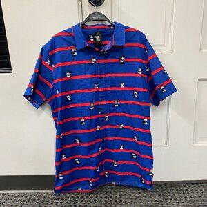 Disney X Forever 21 Men's Mickey Mouse Short Sleeve Button Up Shirt Size M